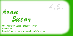 aron sutor business card